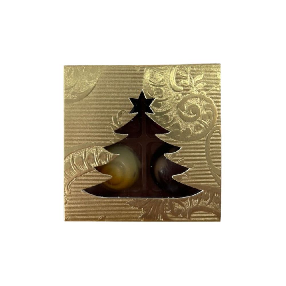 4er Pralinenbox Premium "Goldener Baum"