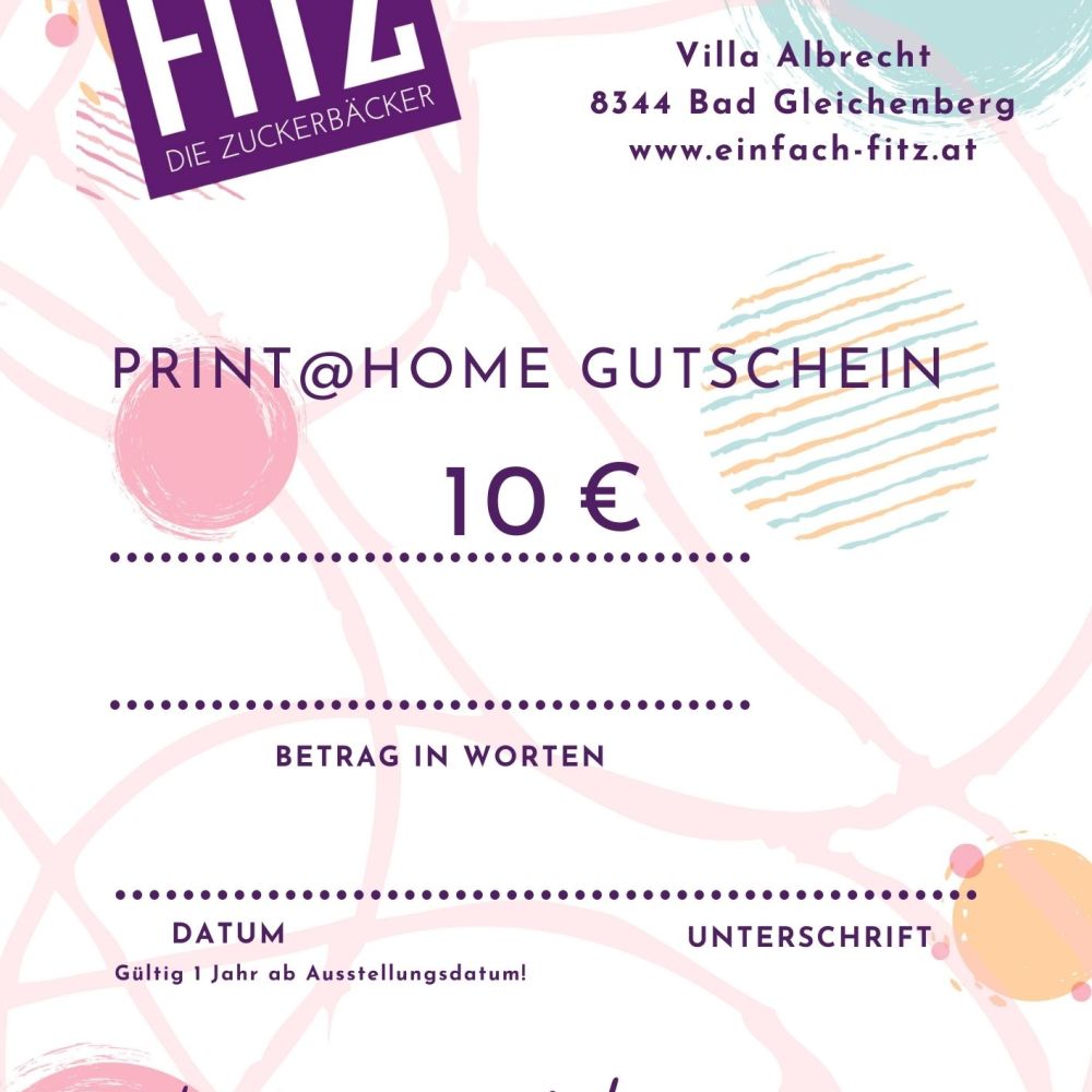 Print @ home Gutschein 10€